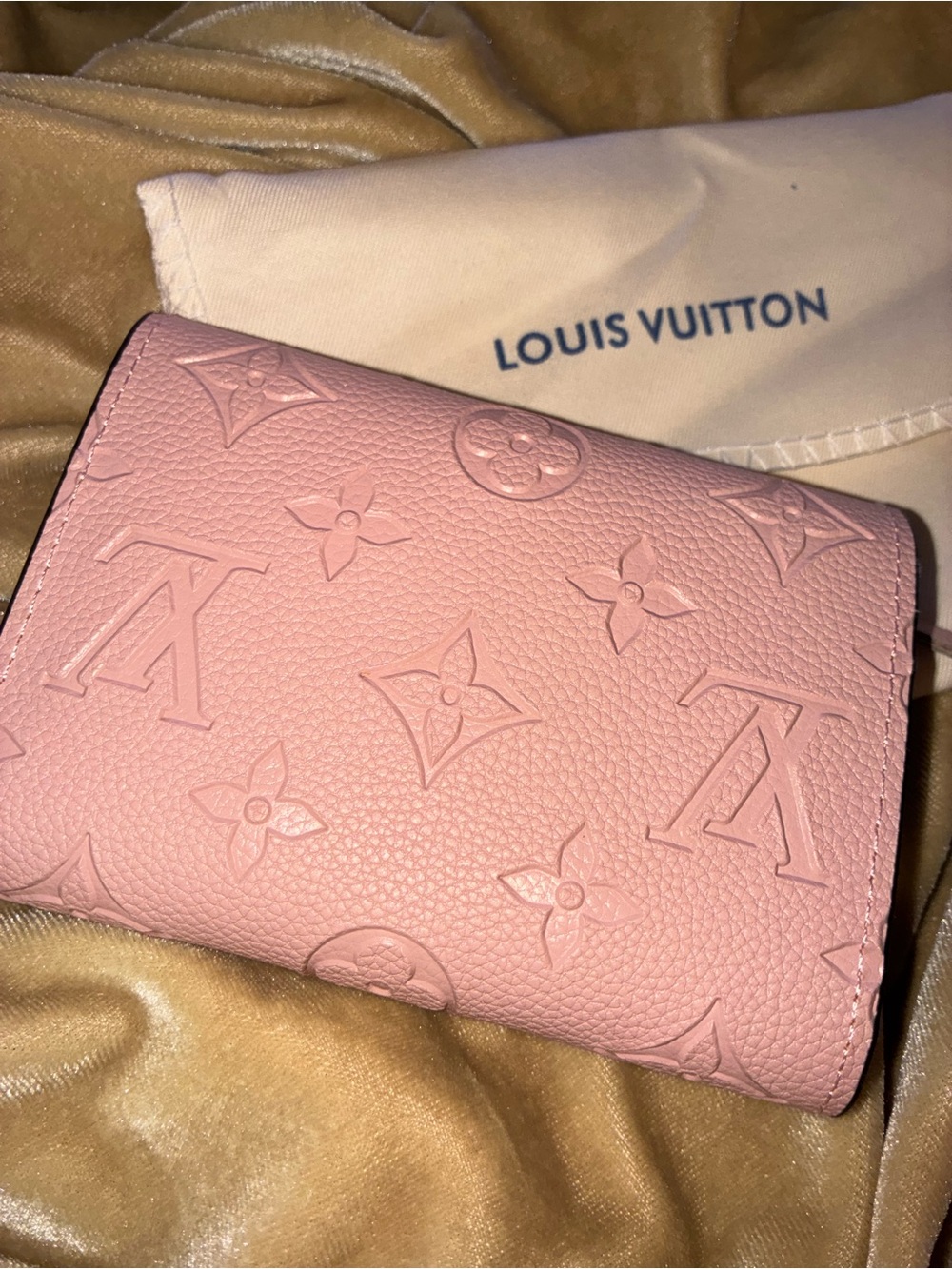 Louis Vuitton Pink Embossed Monogram Compact Wallet - Picture 2 of 8